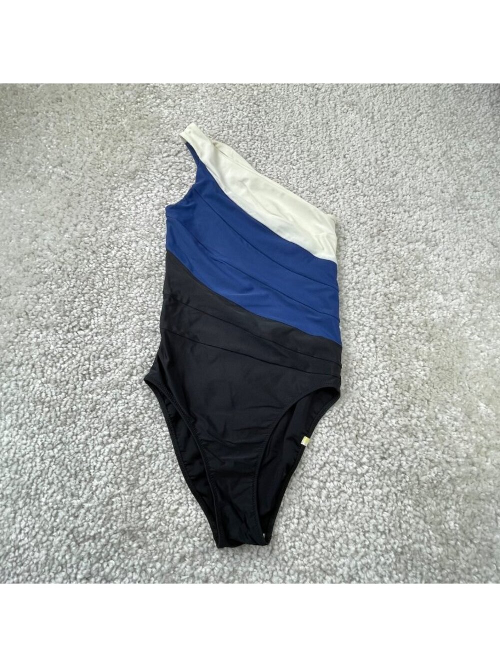 Summersalt The Sidestroke One Shoulder Blue Black Swimsuit Womens 2